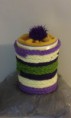 Fun colorful yarn covered container-click on image to see it enlarged and to read a full description